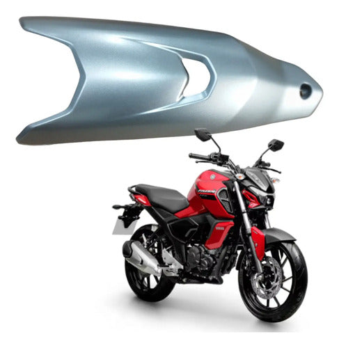 Protetor do Escapamento Yamaha Fazer Fz15 150 2023 a 2025 Prata