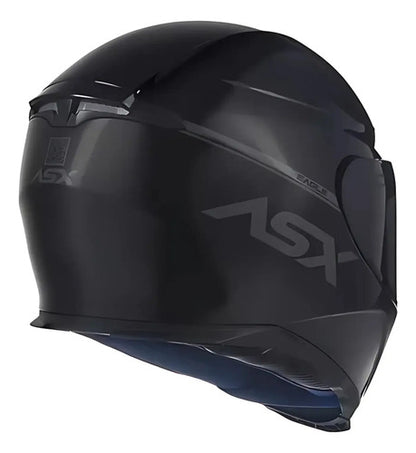Capacete ASX Eagle Solid Preto Cinza Brilhante