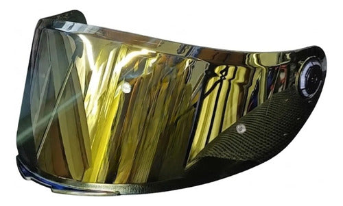 Viseira MT Helmets V-14B Targo S e Axxis Hummer Espelhada Dourado