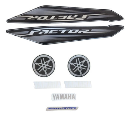 Kit Adesivos JS Yamaha Factor 125 2019 a 2022 Preto