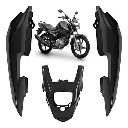 Rabeta Lateral Completa Paramotos Yamaha Factor 150 2016 a 2024 Preto Metálico
