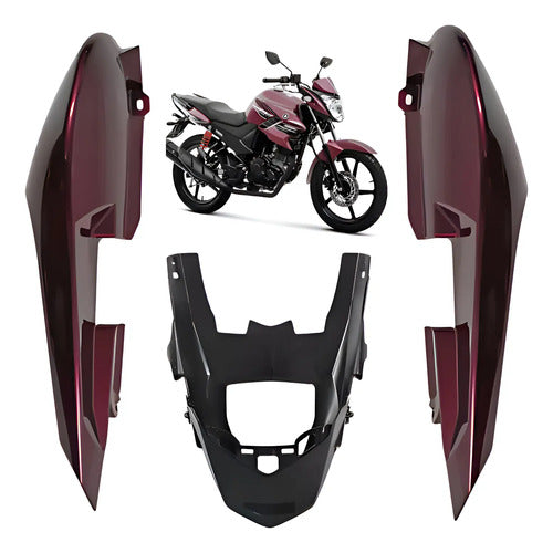 Rabeta Lateral Completa Paramotos Yamaha Fazer 150 2016 a 2018 Magenta