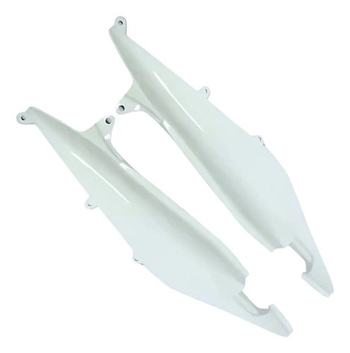 Par de Rabetas Laterais Paramotos Honda Cb 300r 2013 em diante Branco Perolizado