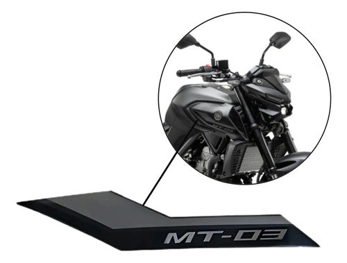 Adesivo da Aba do Tanque Direita Yamaha Mt-03 2022 em diante Preto