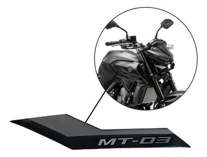 Adesivo da Aba do Tanque Direita Yamaha Mt-03 2022 em diante Preto