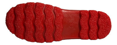 Bota de Chuva Protector Life Cano Médio Preto Vermelho