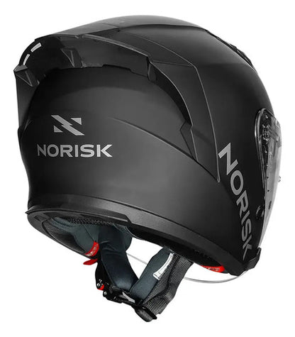 Capacete Aberto Norisk Downtown II Solid com Óculos Solar Interno Preto Fosco
