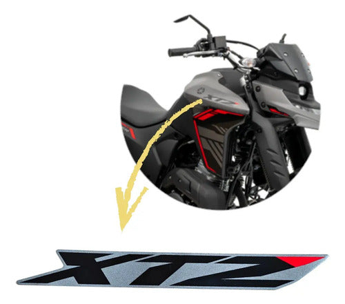 Adesivo da Capa do Tanque Esquerda Yamaha Lander 250 2025 Cinza Fosco
