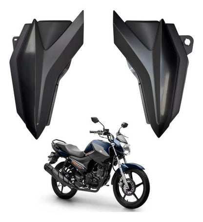 Par de Tampas Laterais Paramotos Yamaha Factor 125 150 2017 a 2024 Preto