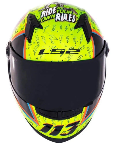 Capacete LS2 FF358 Rafael Paschoalin Amarelo Brilhante Tamanho 62/XL
