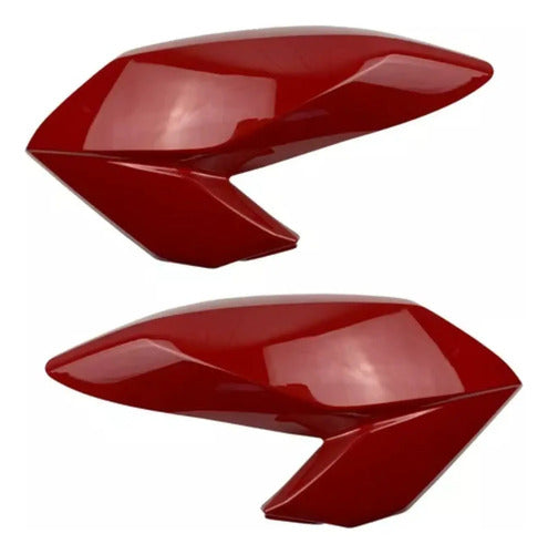 Par de Abas do Tanque Paramotos Honda Cg 160 Fan Start 2016 a 2021 Vermelho