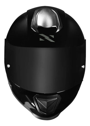 Capacete Norisk Razor Solid com 2 Viseiras e Spoiler Preto Brilhante