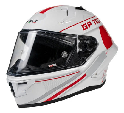Capacete GP Tech Pilot Grand Prix Japão Branco Vermelho Brilhante