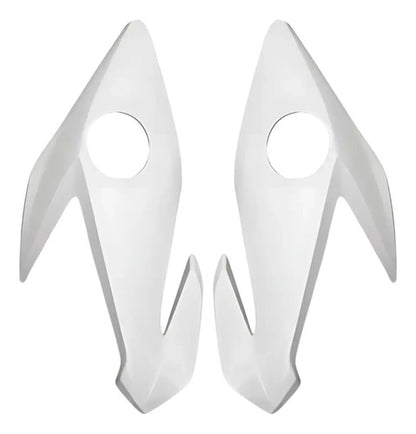 Par de Carenagens Laterais do Farol Paramotos Honda Cg 160 Titan 2022 a 2024 Branco Perolizado