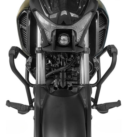 Protetor de Motor com Pedaleira Scam Yamaha Fazer Fz15 150 2025 em diante Preto Fosco