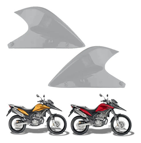 Par de Abas do Tanque Superiores Paramotos Honda Xre 300 2010 a 2012 Sem Pintura