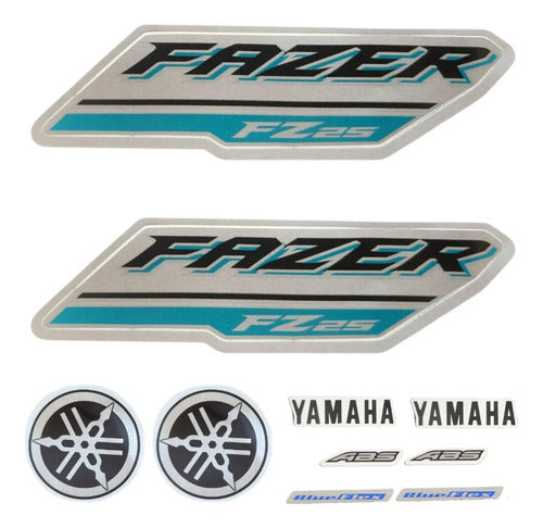 Kit Adesivos JS Yamaha Fazer Fz25 250 2018 a 2021 Preto