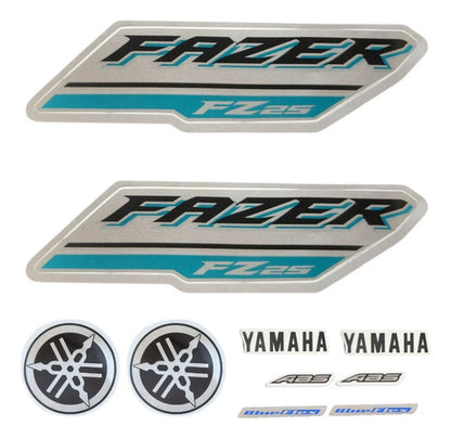 Kit Adesivos JS Yamaha Fazer Fz25 250 2018 a 2021 Preto