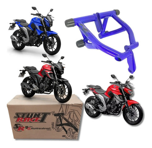 Protetor de Motor Stunt Race Cage Yamaha Fazer Fz25 250 2018 em diante Azul Metálico