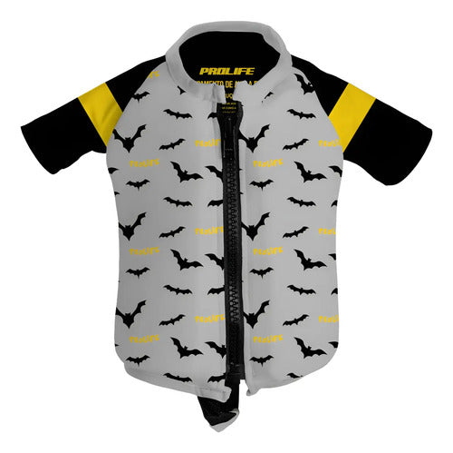 Colete Salva Vidas Infantil Camisa Praia Flutuadora Prolife Vampy Batman