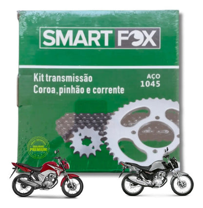 Kit Relação Smartfox sem Retentor Honda Cg 150 Titan Fan 2004 a 2015 428H 118L 43/16T