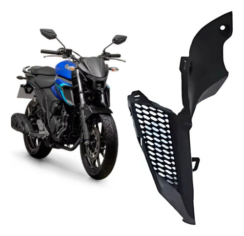 Acabamento Interno da Aba do Tanque Direito Yamaha Fazer Fz25 250 2018 a 2025 Preto