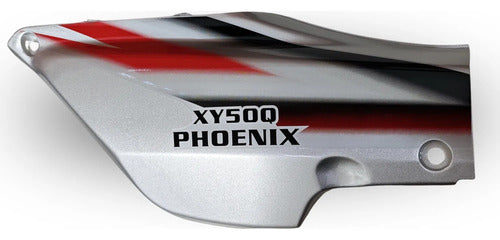 Tampa Lateral Direita Iron Shineray Phoenix 50 Xy 50q 2011 a 2018 Prata