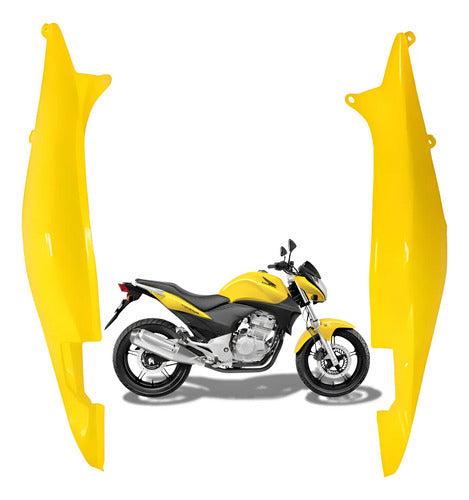 Par de Rabetas Laterais Paramotos Honda Cb 300r 2012 Amarelo