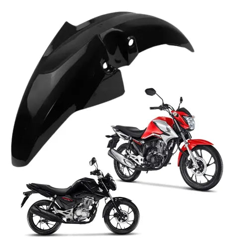 Paralama Dianteiro sem Suporte Paramotos Honda Cg 160 Titan Fan 2022 a 2024 Preto Brilhante