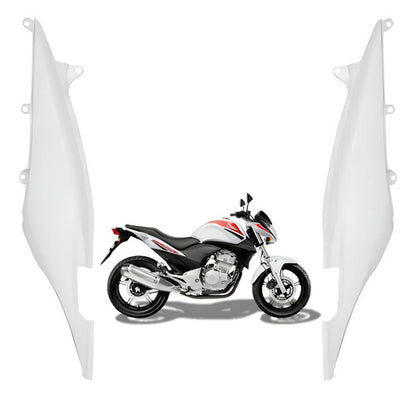 Par de Rabetas Laterais Paramotos Honda Cb 300r 2009 a 2012 Branco