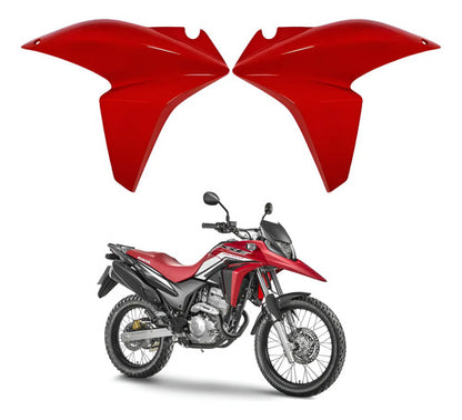 Par de Aletas Abas do Tanque Paramotos Honda Xre 300 2013 a 2015 Vermelho Maceió