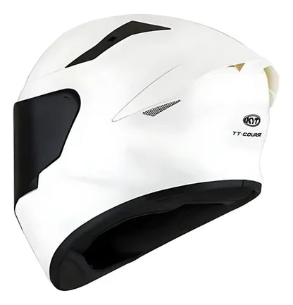 Capacete KYT TT-Course Solid Branco Brilhante