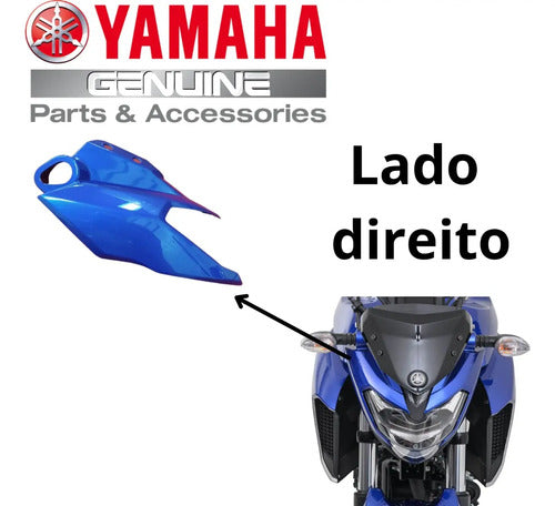 Carenagem Lateral do Farol Direita Yamaha Fazer Fz25 250 2018 a 2021 Azul