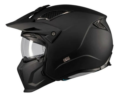 Capacete MT Helmets Streetfighter SV S Pure com Óculos Solar Interno Preto Fosco
