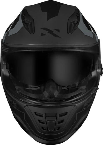 Capacete Norisk FF302 Soul District com Óculos Solar Interno Preto Cinza Fosco