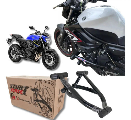Protetor de Motor Stunt Race Cage Yamaha Xj6 2010 em diante Preto Brilhante