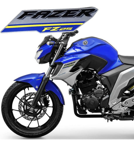 Adesivo da Aba do Tanque Esquerda Yamaha Fazer Fz25 250 2018 a 2021 Azul