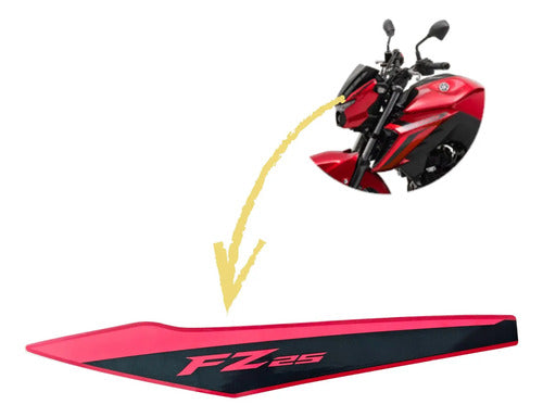 Adesivo da Carenagem Lateral do Farol Esquerda Yamaha Fazer Fz25 250 2025 Vermelho Metálico