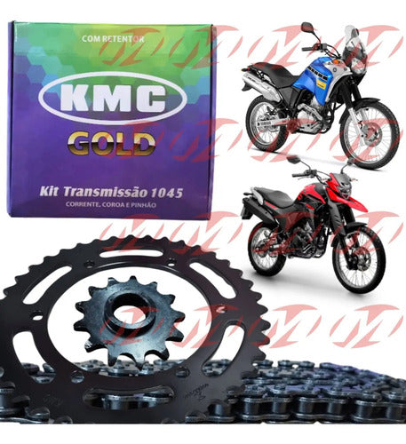 Kit Relação KMC com Retentor Yamaha Lander 250 2009 a 2024 Ténéré 250 2011 a 2019 520UO 106L 40/13T