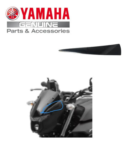 Adesivo da Carenagem Lateral do Farol Esquerda Yamaha Fazer Fz25 250 2022 a 2023 Preto