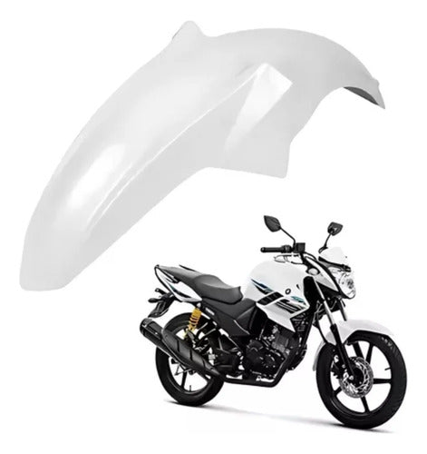 Paralama Dianteiro Paramotos Yamaha Fazer 150 2014 a 2025 Branco Metálico