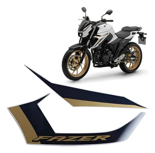 Adesivo da Tomada de Ar Esquerda Yamaha Fazer Fz25 250 2025 Branco