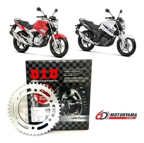 Kit Relação DID Premium com Retentor Yamaha Fazer 250 2006 a 2017 428 132L 45/15T