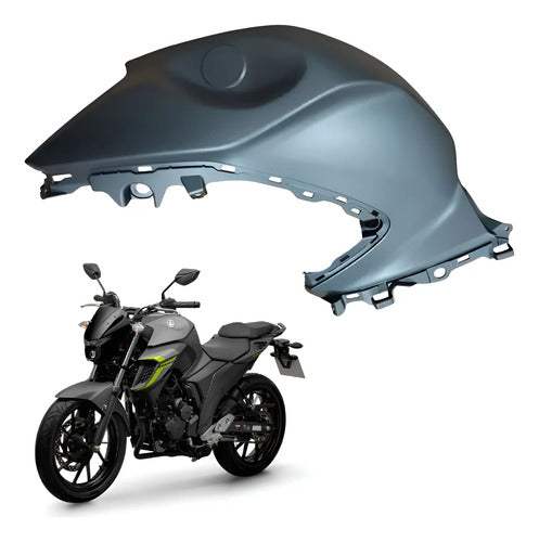 Capa do Tanque Esquerda Yamaha Fazer Fz25 250 2024 a 2025 Cinza Fosco