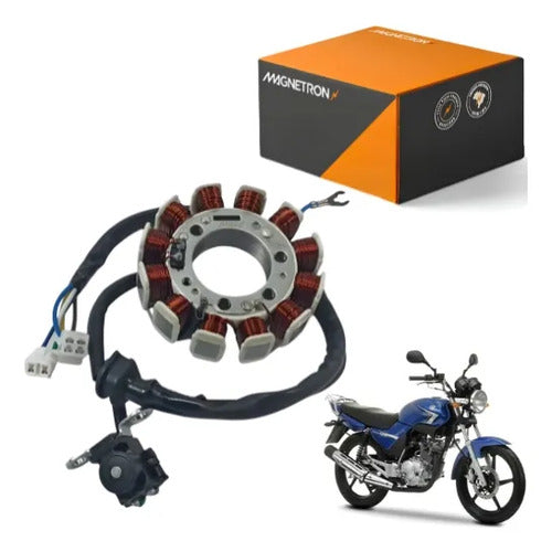 Magneto Estator com Bobina de Pulso Magnetron Yamaha Factor Xtz 125 2006 a 2010