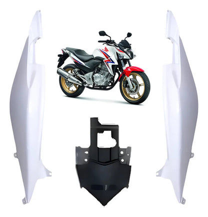 Kit Rabeta Lateral Completa Paramotos Honda Cb 300r 2015 Branco