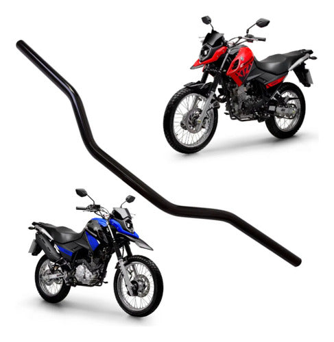 Guidão Monaco Yamaha Crosser 150 2014 a 2025 Preto Brilhante