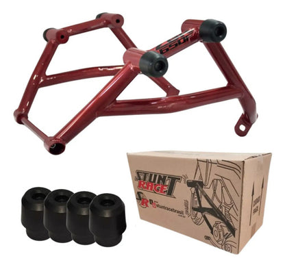 Protetor de Motor Stunt Race Cage Honda Cb 650r 2014 em diante Vermelho Metálico