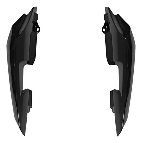 Par de Rabetas Laterais Paramotos Yamaha Factor 150 2016 a 2024 Preto Brilhante