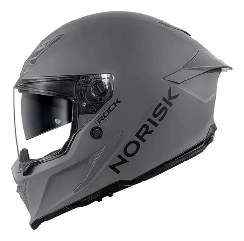 Capacete Norisk Rock Solid com 2 Viseiras e Óculos Solar Interno Cinza Fosco